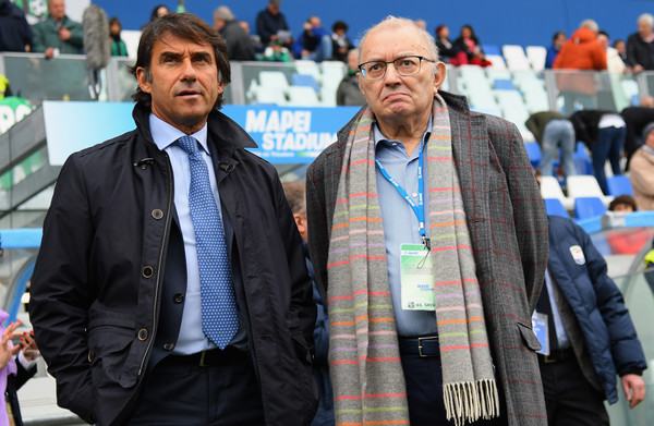 L'ad Carnevali affiancato dall'ex patron Giorgio Squinzi